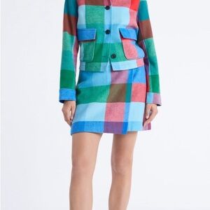 LMT: Free Assembly Plaid Multicolor Women's Skirt